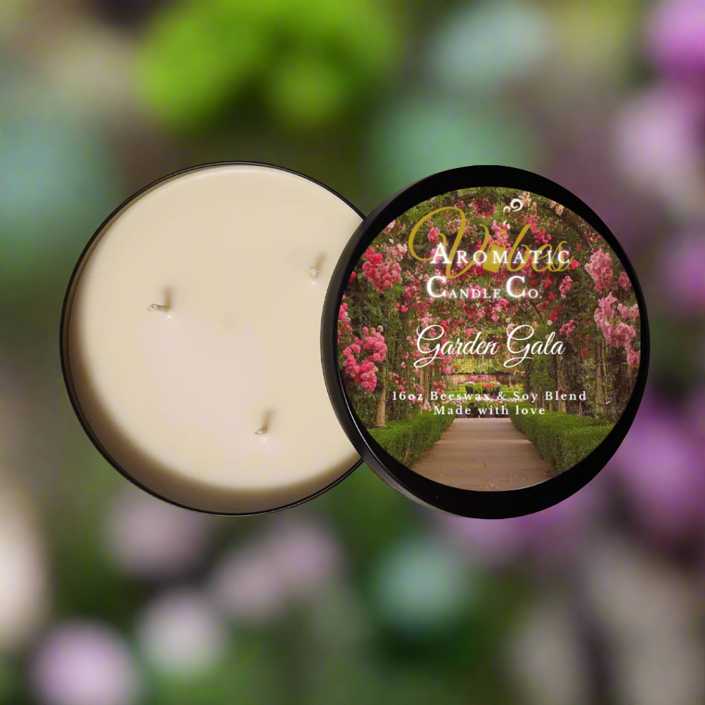 16oz floral soy candle