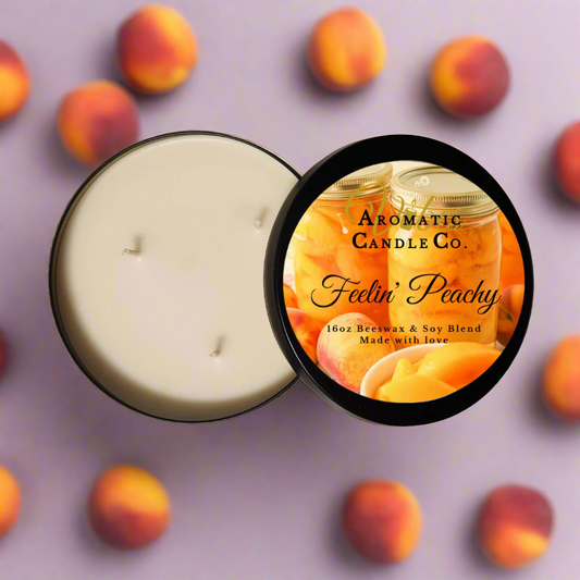 16oz peach soy candle