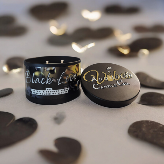 8oz black love soy candle