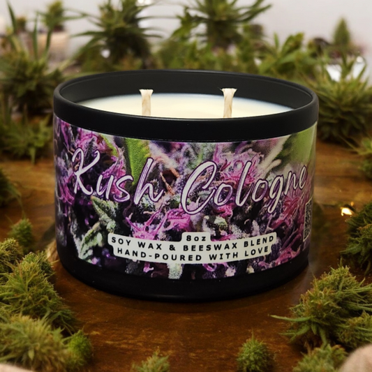 8oz cannabis soy candle