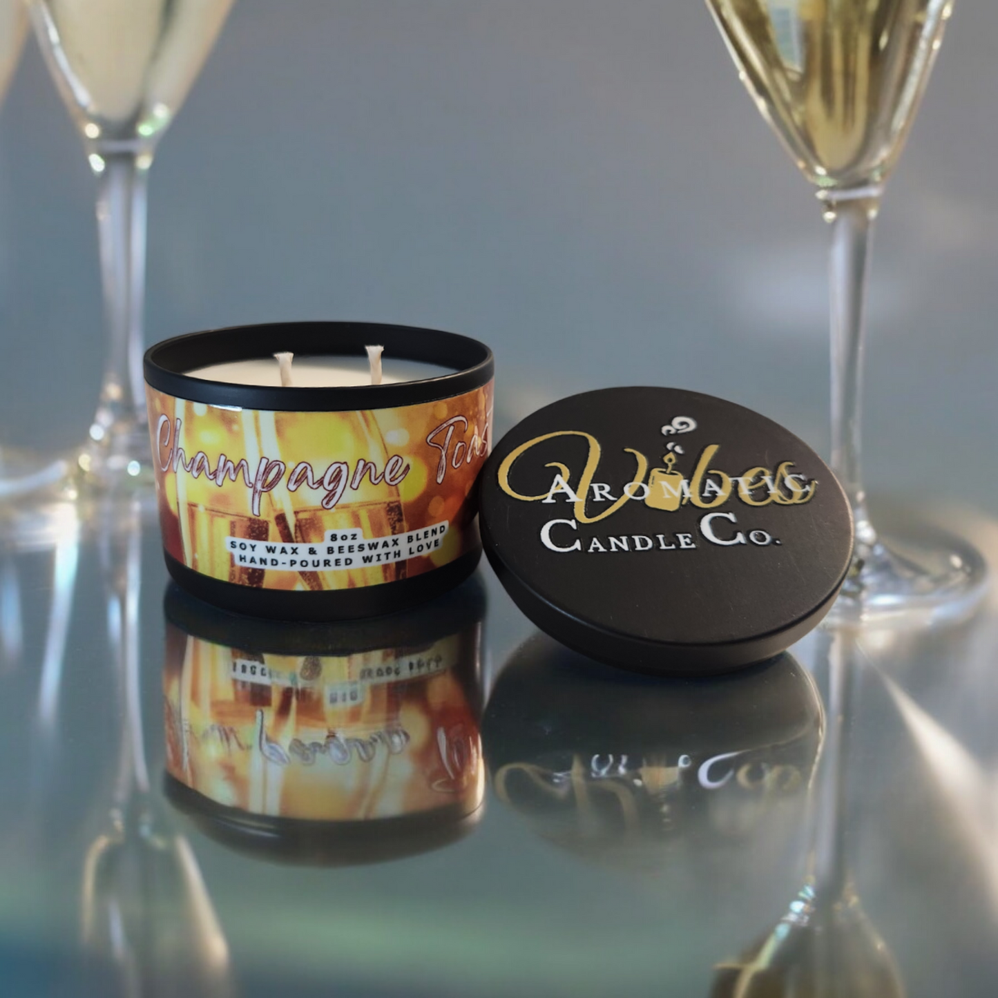 8oz champagne soy candle