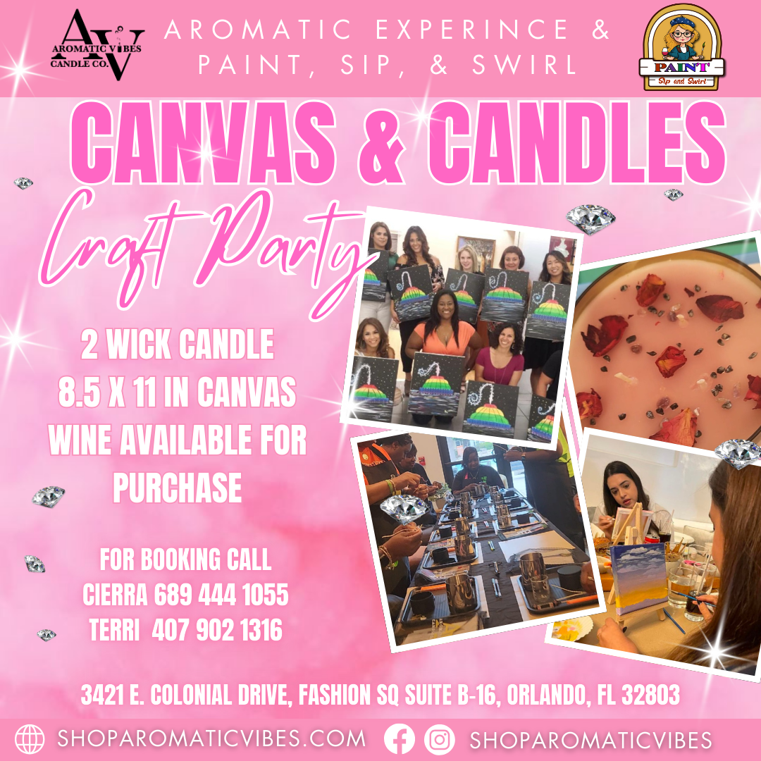 Canvas & Candles Craft Party (10 Guest minimum)