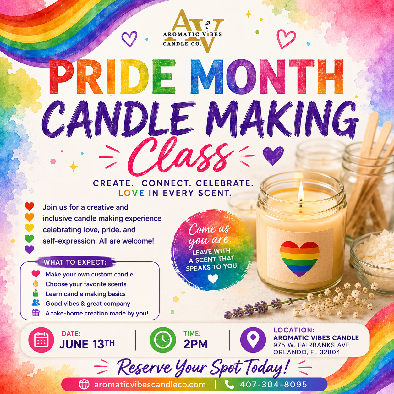 Pride Month Candle Making