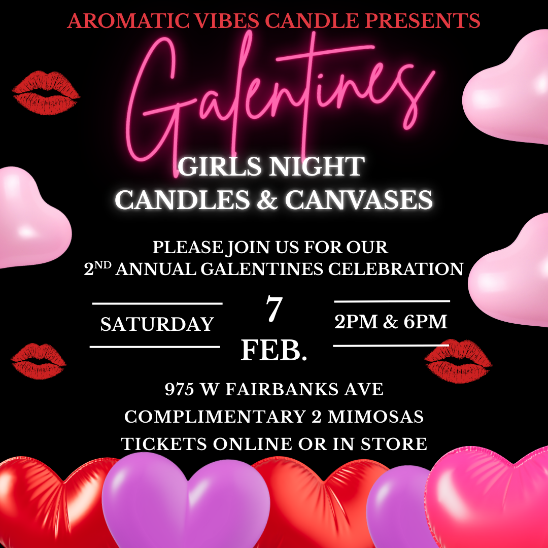 Galentines Girls Night Candle & Canvases