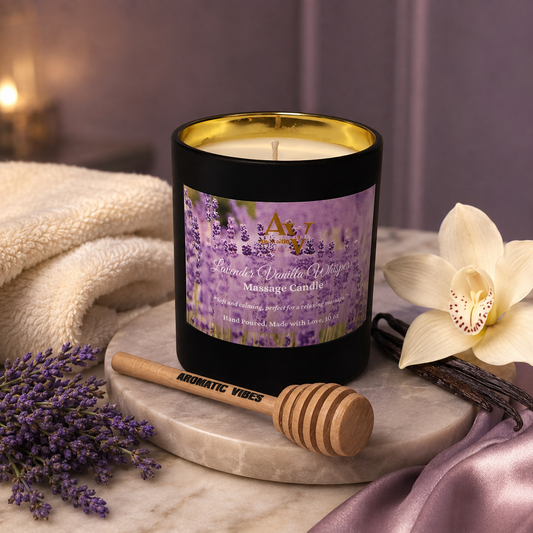 Lavender Vanilla Whispers Massage Candle