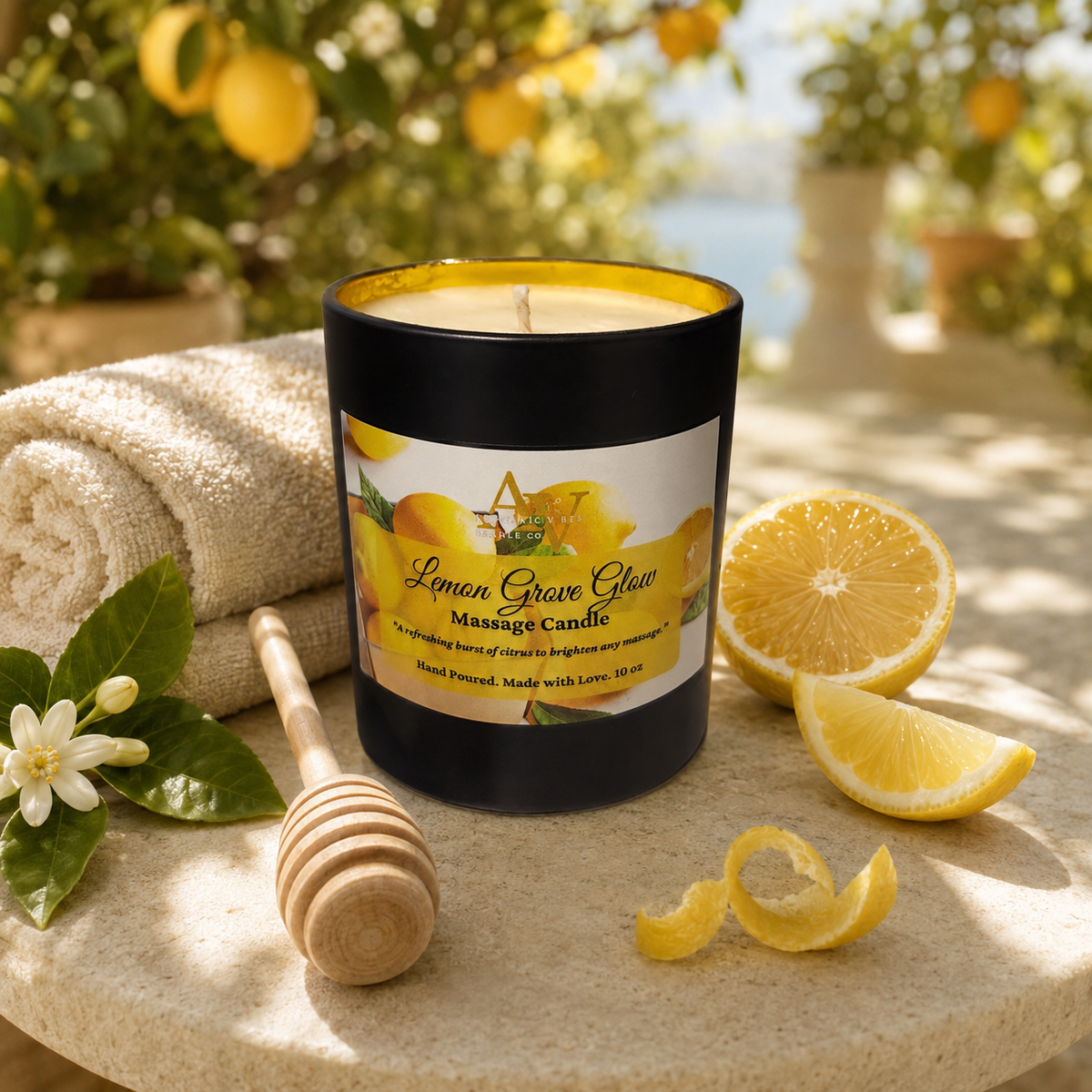 Lemon Grove Glow Massage Candle