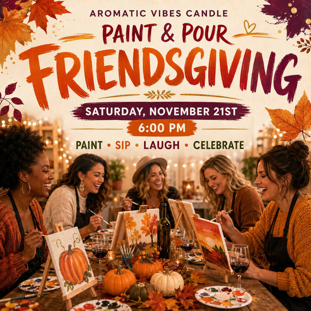 Paint & Pour Friendsgiving