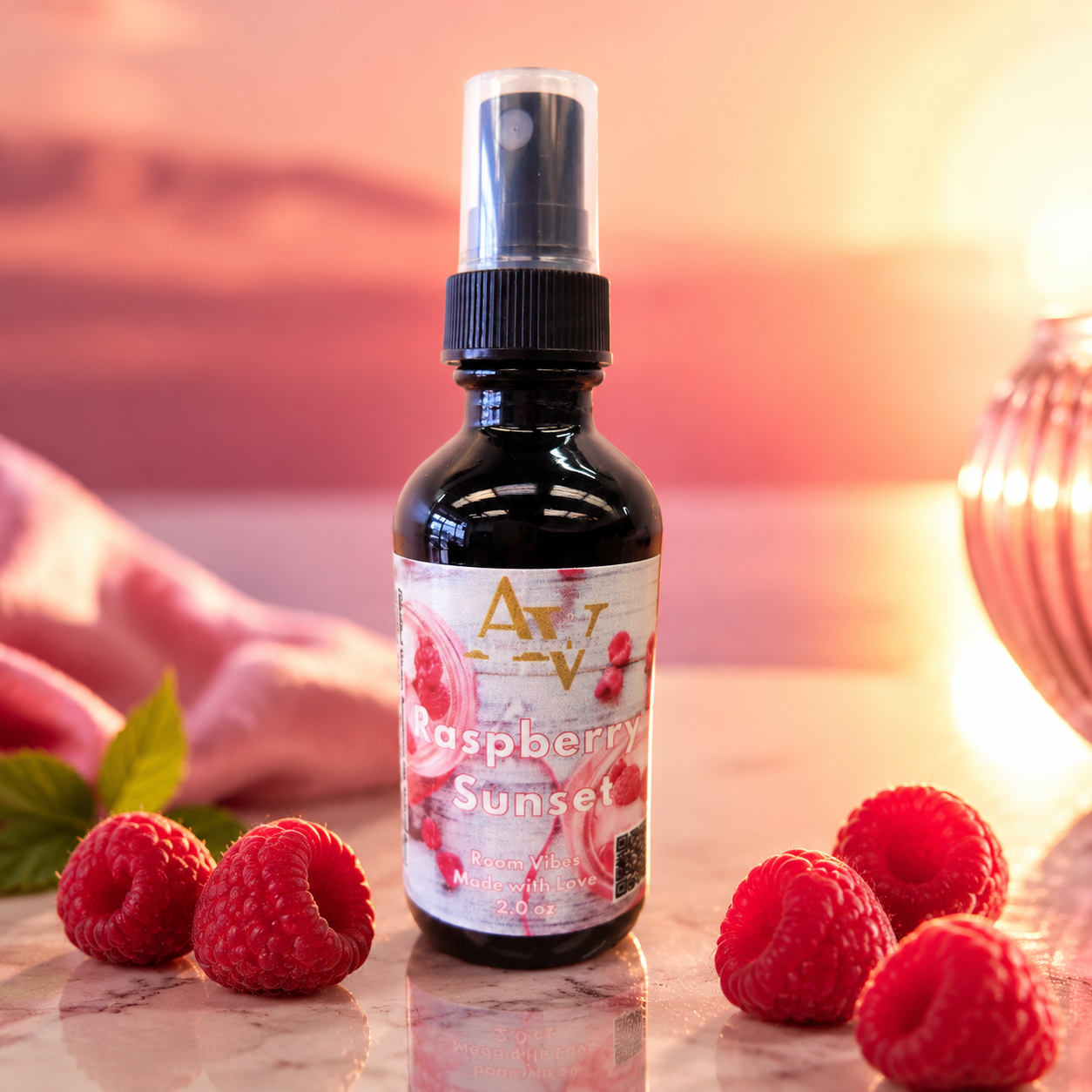 Raspberry Sunset Room Vibe