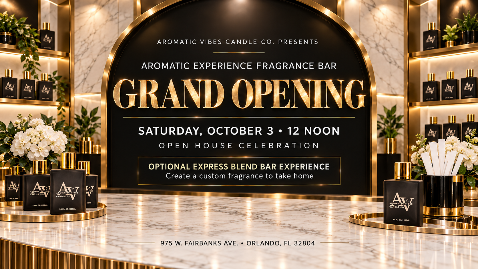 Grand Opening - Aromatic Experience Fragrance Bar, Saturday October 3, 12 noon